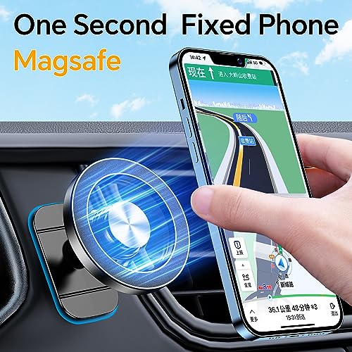 for Magsafe Car Mount【20 Strong Magnets】Magnetic Phone Holder for Car Phone Holder Mount Dash【360° 】Phone Holders for Your Car Accessories Cell phone Car Mount For iPhone 15 14 13 12 Pro Max Plus Max