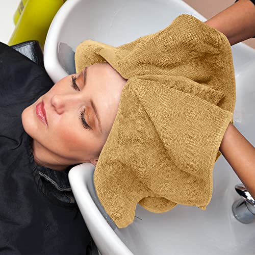 Utopia Towels Black Salon Towels, Pack of 72 (Not Bleach Proof, 16 x 27 Inches) Highly Absorbent Towels for Hand, Gym, Beauty, Spa, and Home Hair Care