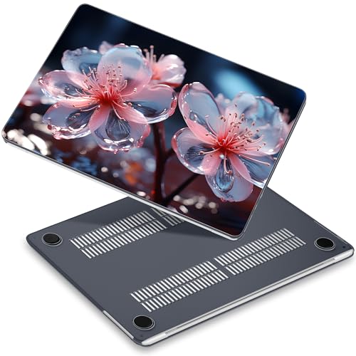 Yebiseven for MacBook Air 13.6 inch M3/M2 Case 2024 2022 Released A3113/A2681, Laptop Hard Shell Case with Keyboard Cover & Screen Protector & OTG Adapter & 2 Webcam Covers, Pastel Marble