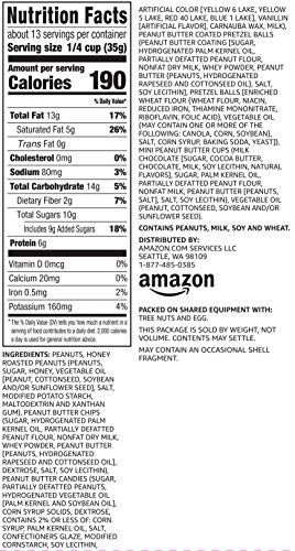 Amazon Brand - Happy Belly Peanut Butter Plenty, Trail Mix, 1 pound (Pack of 1)