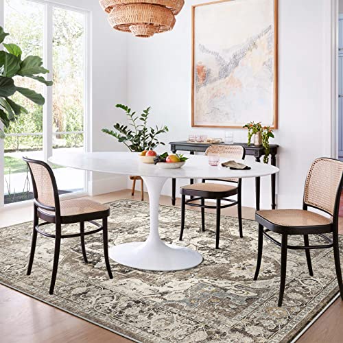 YOUFORTONG Washable 5x7 Area Rugs: Rugs for Living Room Ultra Soft Carpet for Bedroom Waterproof Rug Non Slip Rugs for Hardwood Floors (Beige, 5x7)
