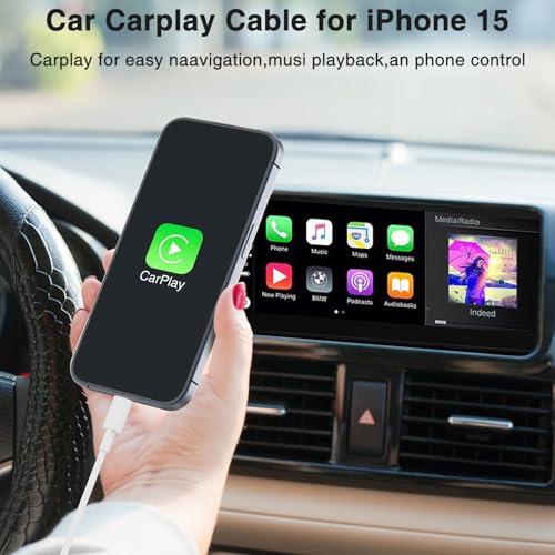 3Pack Car Carplay Cable for iPhone 16 15 Pro Max 15 Plus Car Charger, USB to USB C Cable 3FT for Car Charger Adapter, Carplay USB C Cord Accessories Charging for iPad 10th Gen/iPad Pro Air 5th-Blue