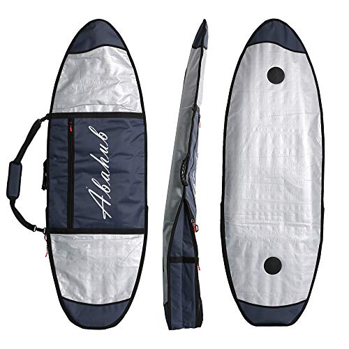 Abahub Premium 6'0 x 22 Surfboard Travel Bag, Foam Padded Surf Board Cover, Shortboard Carrying Bags for Surfing, Outdoor, Airplane, Car, Truck, DarkBlue…