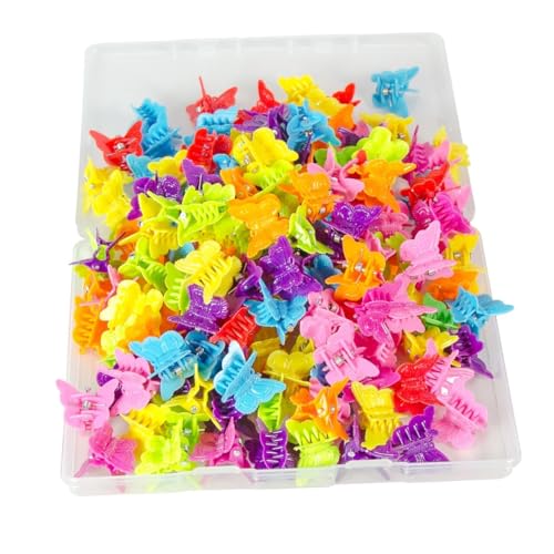 50 Packs Assorted Color Butterfly Hair Clips, Beautiful Mini Butterfly Hair Clips Hair Accessories for Women and Girls (50 pcs Random Colour)