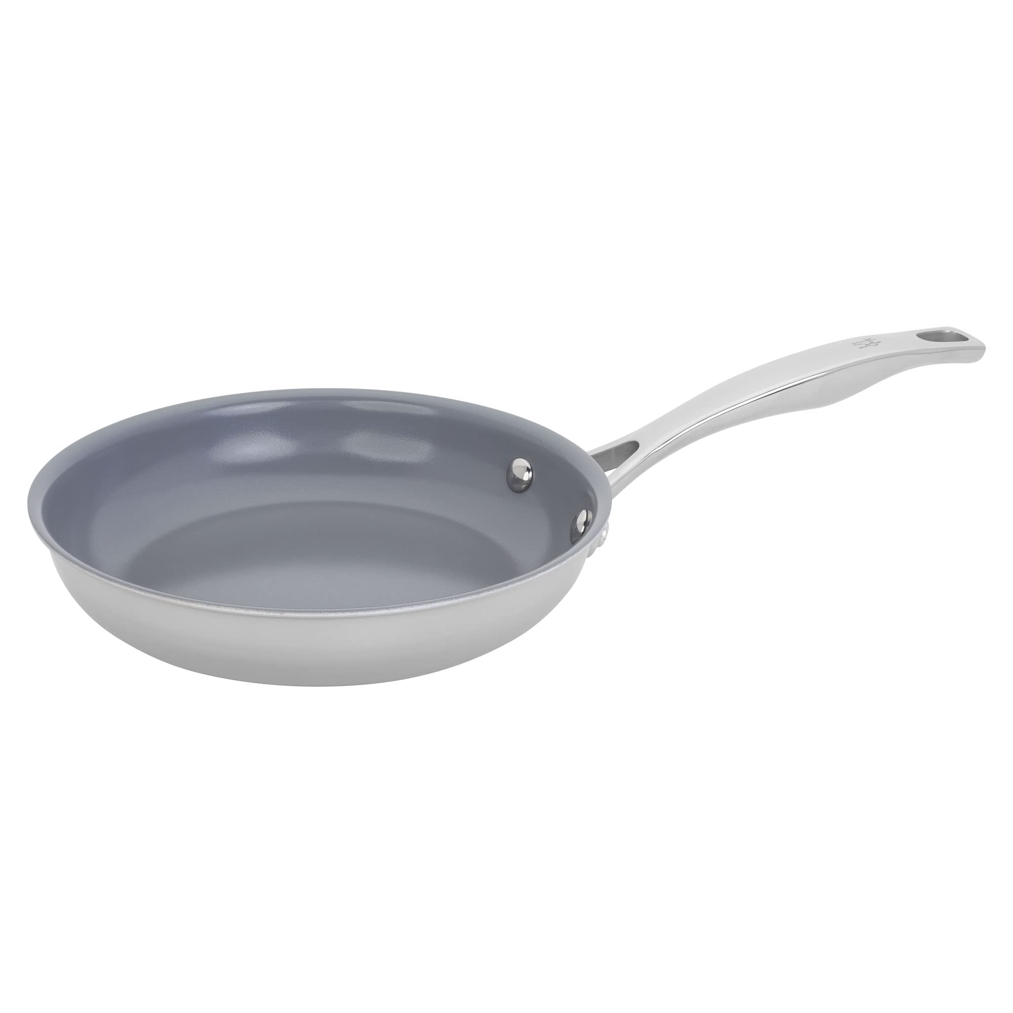 HENCKELS Clad H3 8-inch Induction Ceramic Nonstick Frying Pan, Stainless Steel, Durable and Easy to clean