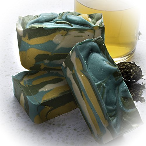 Green Tea Soap (4Oz) - Handmade Soap Bar with Essential Oils and fresh brewed green tea - Organic and All-Natural – by Falls River Soap Company