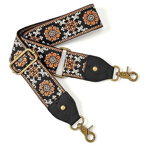 KIMPUDSEN Purse Strap Replacement Crossbody Wide Shoulder Strap Handbag Adjustable Embroidery Guitar Style Bag Strap-1