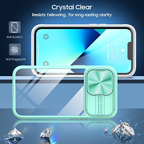 Asuwish Phone Case for iPhone 13 Pro 6.1 inch with Built in Screen Protector and Camera Cover Slide 360 Full Body Slim Clear Bumper Cell Accessories iPhone13Pro 5G i i-Phone i13 iPhone13 13Pro Blue