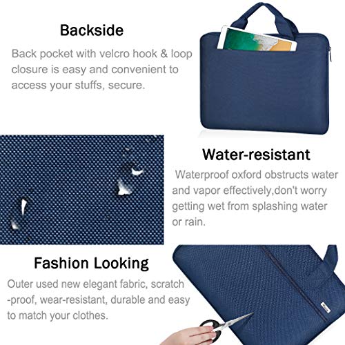 Voova Laptop Bag 13-14 Inch, 360° Protective Laptop Case Sleeve with Shoulder Strap Compatible with Macbook Air 13, MacBook Pro 13/14, Waterproof Computer Bag Slim Briefcase for Men Women, Blue