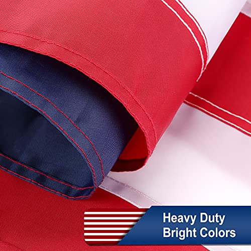 American Flag 3x5 FT TearProof Series Outdoor Heavy Duty - 100% in USA, Spun Polyester American Flags for Outside 3x5 Longest Lasting, Premium Tough US Flag 3x5 FT, Spun Polyester USA Flag with Luxury Embroidered Stars and Brass Grommets (Premium Spun Pol