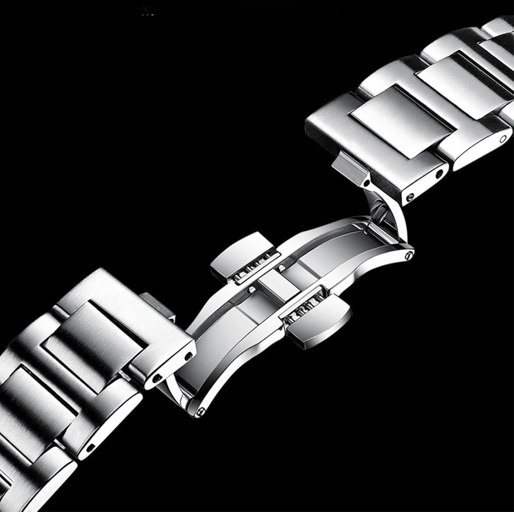 BESTKANG Men Quartz Movement Watch，Waterproof Luminous Men's Watch, Stainless Steel Strap Business Watches (Black)