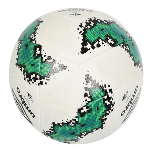 Umbro Neo Swerve Match FB Soccer Ball, Size 5, White/Black/Teal