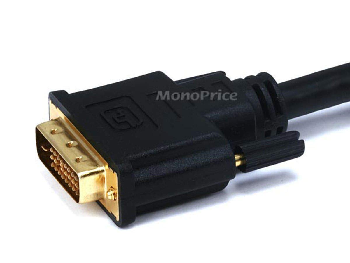 Monoprice 6ft 28AWG Dual Link DVI-D M/F Extension Cable - Black