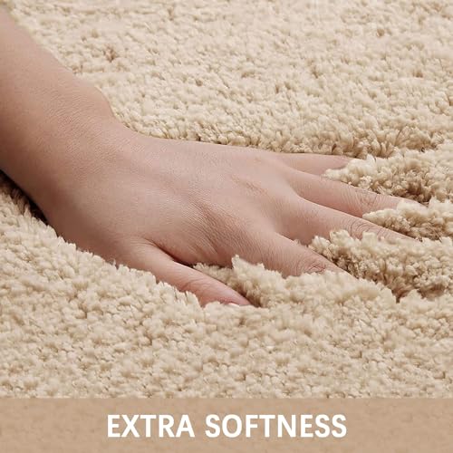 Buganda Microfiber Bathroom Rugs Runner (59 x 24, Steel Blue) Shaggy Soft and Absorbent, Non Slip, Thick Plush, Machine Washable Bath Mat and Bath Rugs for Bathroom