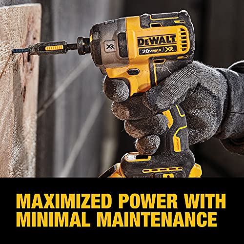 DEWALT 20V MAX XR Impact Driver, Brushless, 3-Speed, 1/4-Inch, Tool Only (DCF887B)