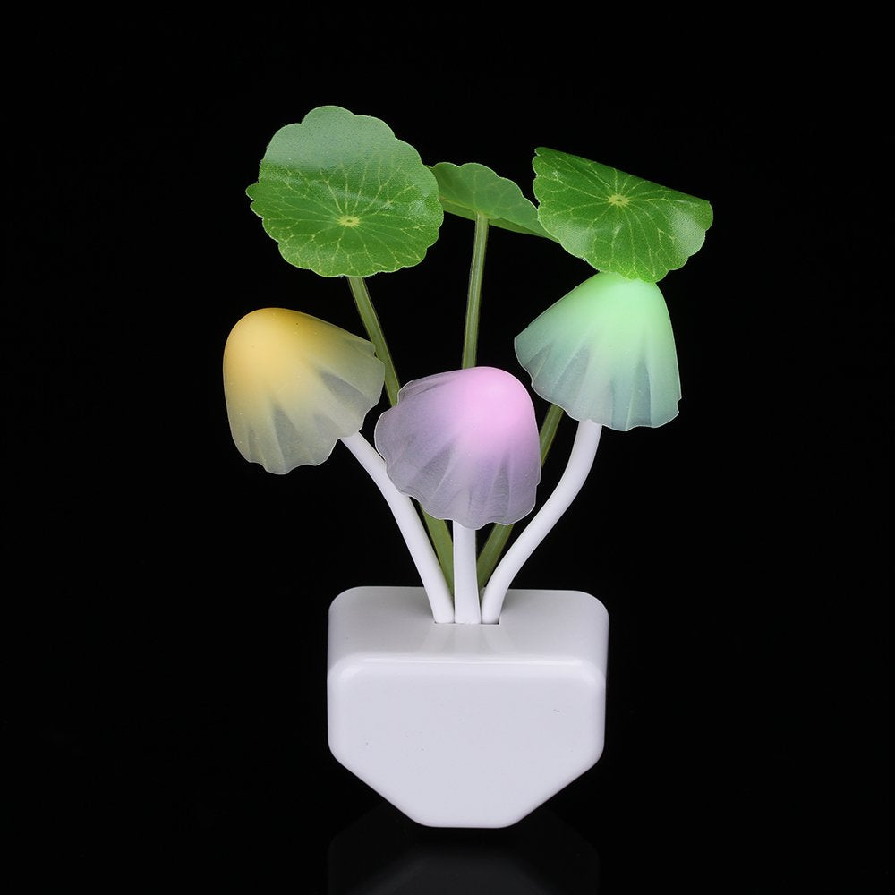 Rienar Sensor Led Night Light, Color Changing Plug-in LED Mushroom Dream Bed Lamp