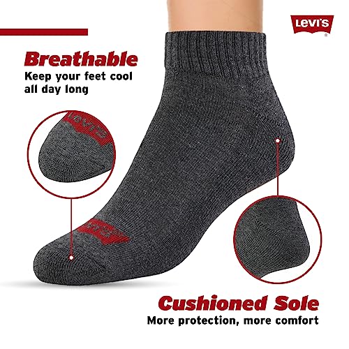 Levi's Mens Socks 10 Pairs Crew Low Cut No Show Quarter Ankle Socks for Men Premium Athletic Men's Socks Size 9-14