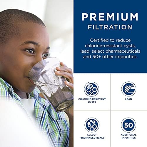 GE MWF Refrigerator Water Filter, Genuine Replacement Filter, Certified to Reduce Lead, Sulfur, and 50+ Other Impurities, Replace Every 6 Months for Best Results, Pack of 1