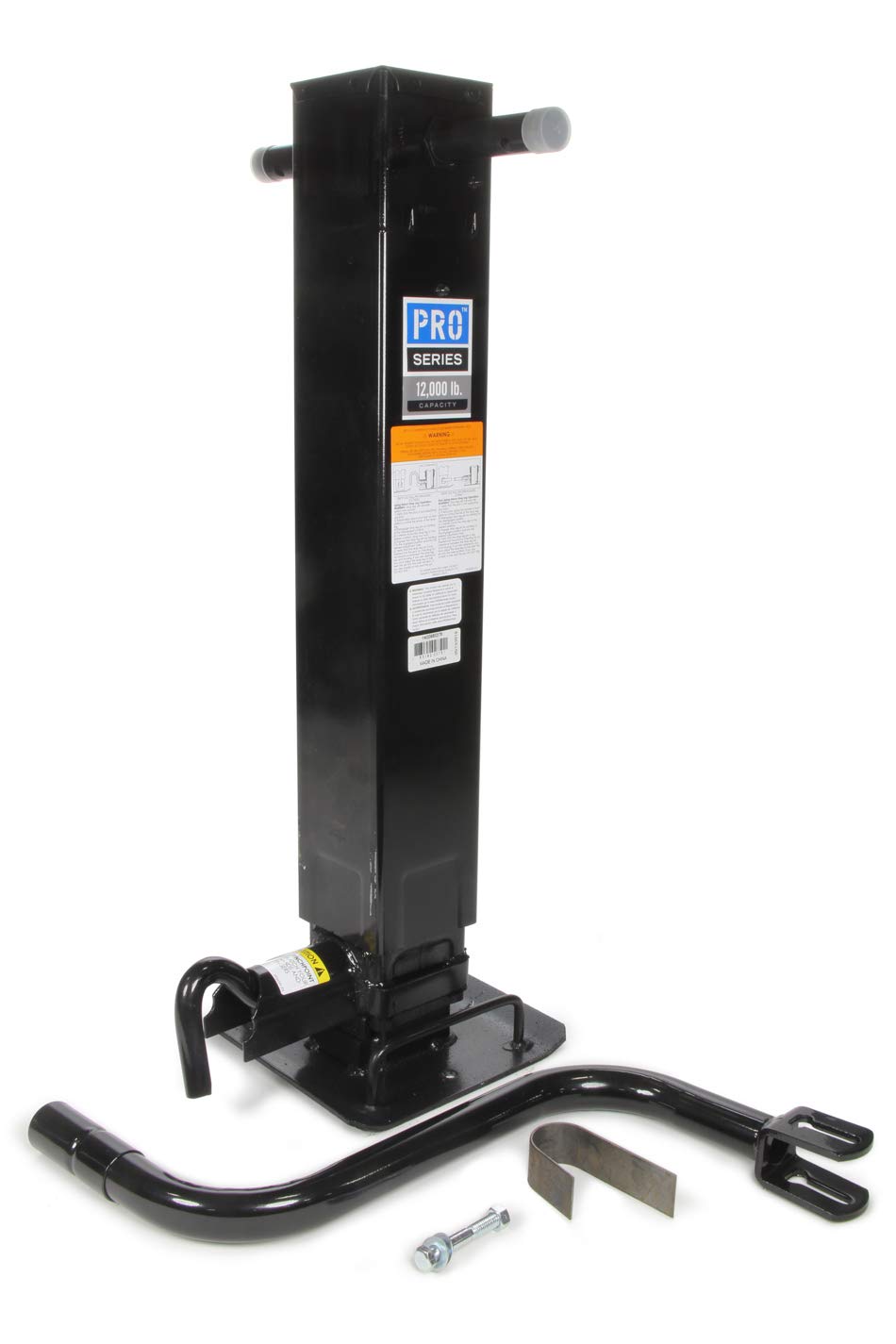 Reese Pro Series 1400980376 Weld On Trailer Jack, 12,000 lbs. Capacity, Sidewind Crank, No Mount Square Jack Tube, 12-1/2 Inch Travel