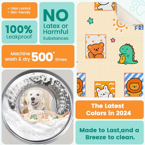 PJYucien Washable Pee Pads for Dogs, 36" x 36"Reusable Pee Pads for Dogs, Super Absorbent Puppy Training Pads, Dog Pads Non-Slip, Designed for Dog cate, Whelping Pad, Potty Training.