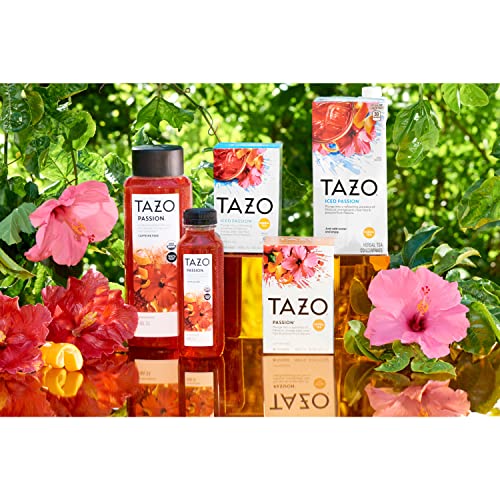 TAZO Passion Herbal Tea Bags, Iced or Hot, Caffeine-Free, 20 Total Tea Bags