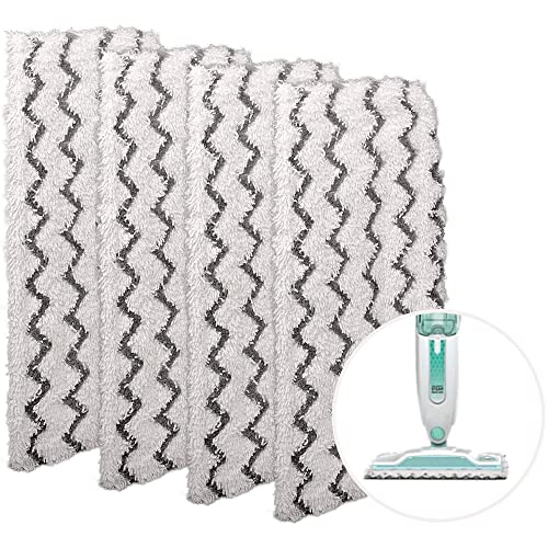F Flammi Microfiber Mop Replacement Pads Compatible with Shark Steam Mop S1000 S1000A S1000C S1000WM S1001C S2001 (4 Pack)