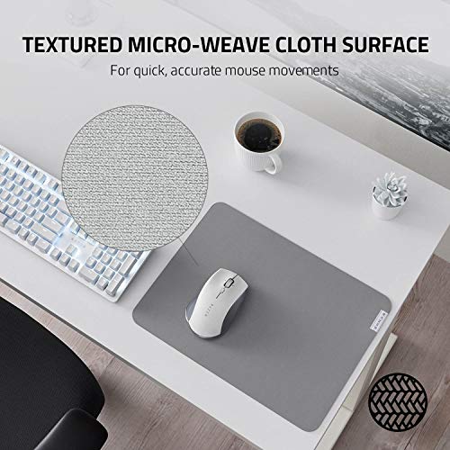 Razer Pro Glide Soft Mouse Mat: Thick, High-Density Rubber Foam - Textured Micro-Weave Cloth Surface - Anti-Slip Base - Medium Size