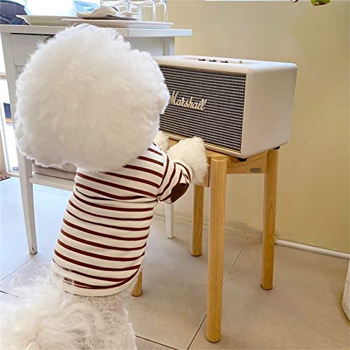 Pack of 2 Cute Doggie Embroidery Dog Coat Turtleneck Stretchy Dog Sweater Super Soft Dog Cold Weather Coat for Cats Dogs (X-Small, Blue+Yellow)