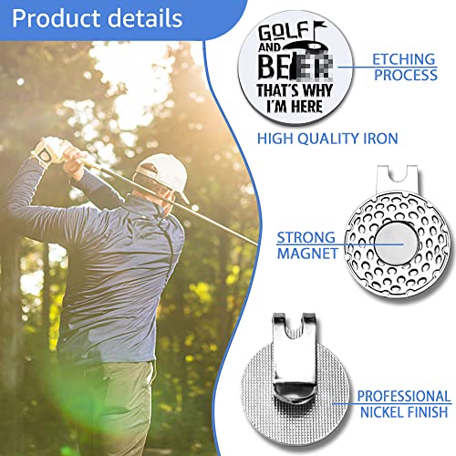 GEYGIE That's Why I'm Here Golf Ball Marker with Magnetic Hat Clip, Funny Golf Accessories Gifts for Men Dad, Golf Gifts for Men Dad, Gift for Men Golf Fan, Golf Novelty Gift