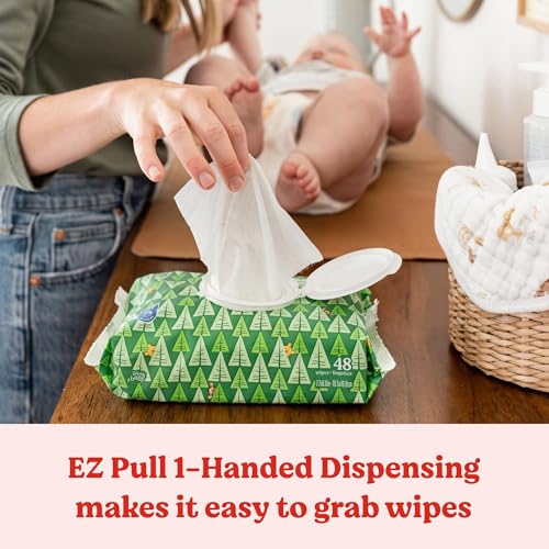 Huggies Natural Care Sensitive Baby Wipes, Unscented, Hypoallergenic, 99% Purified Water, 8 Flip-Top Packs (448 Wipes Total)