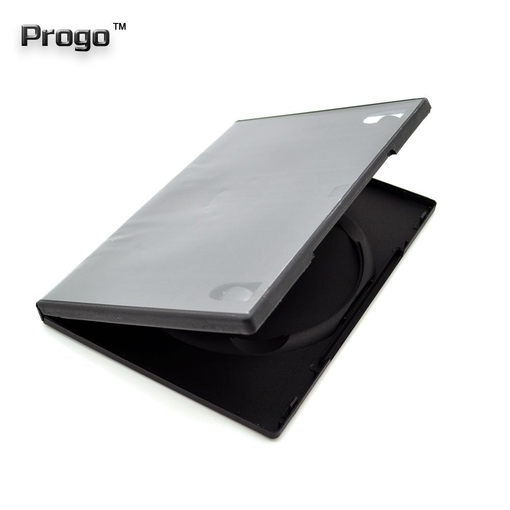 Progo 50 Pack Standard Black Single DVD Cases 14MM