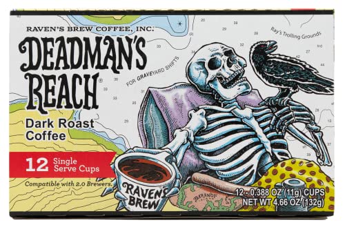 Raven’s Brew Coffee High Caffeine Dark Roast K-Cup Compatible Single Serve Pods — Deadman’s Reach 12ct