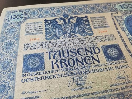 World Paper Money: 10 Languages Banknote Issued by the Austro-Hungarian Empire 1902 - Elevate Your Foreign Currency Collection with Old Banknotes and complete your Album. Certificate of Authenticity