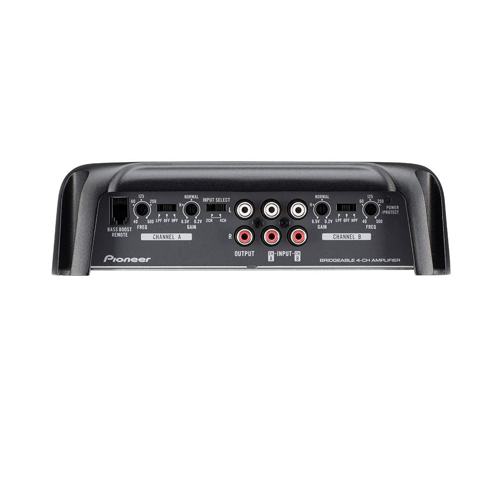 Pioneer 4CH AMP/150WX4/BASSBOOST REM, Black (GM-D8704)