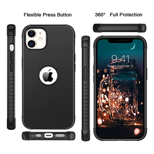 BENTOBEN for iPhone 12 Case, Phone Case for iPhone 12 Pro, Heavy Duty 2 in 1 Full Body Rugged Shockproof Protection Hybrid Hard PC Bumper Drop Protective Girls Women Boy Cover,Light Green