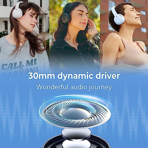 Edifier WH500 Wireless On-Ear Headphones with Foldable Lightweight Design and Solid Bass, Bluetooth Headset with Microphone, 40H Music Playtime and Custom EQ via App for Home Office Travel (Black)