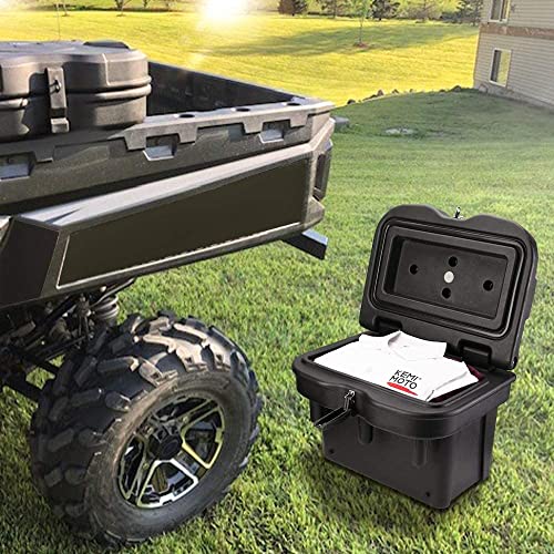 KEMIMOTO UTV Bed Storage Box 5.5GAL Compatible with Polaris Ranger 1000/XP 900 570 500 General 1000 4 2016 2017 2018 2019 2020 2021 2022 2023 2024 2025, Low-Density Polyethylene Cargo Storage Box