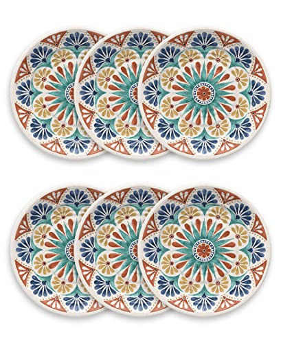 Abode Homewares Planta Desert Rio Dinner Plate, 10.5", Planta (Majority Plant Based with Melamine Binder), Indoor/Outdoor, Set of 6