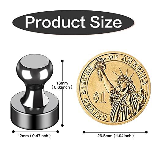 LOVIMAG 16Pcs Strong Fridge Magnets,Black Refrigerator Magnets, Push Pin Magnets,Strong Whiteboard Magnets for Map Pins, Kitchen, Office, School, Adults,Thumb Tacks Magnets,Dry Erase Magnets