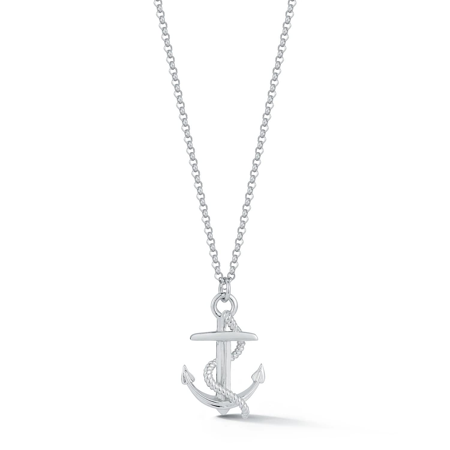 Mateo New York, Anchor Necklace, Silver