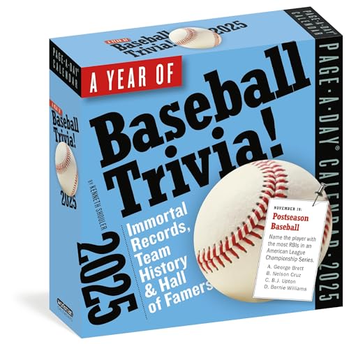 A Year of Baseball Trivia Page-A-Day® Calendar 2025: Immortal Records, Team History & Hall of Famers