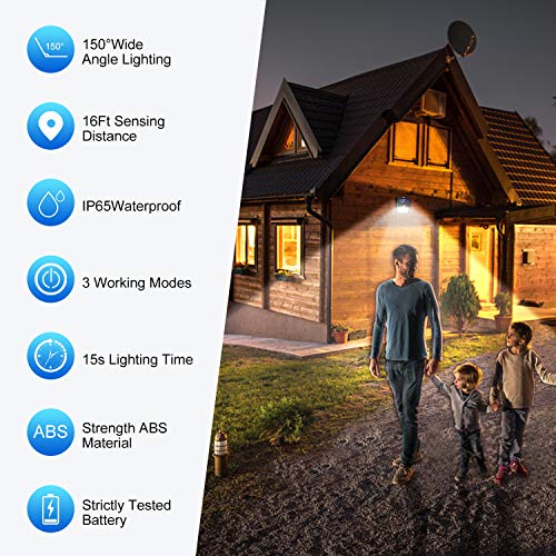Solar Lights Outdoor [6Pack/3Modes], Solar Security Lights Solar Motion Sensor Lights Waterproof Outdoor Lights for Garden Fence Patio Garage