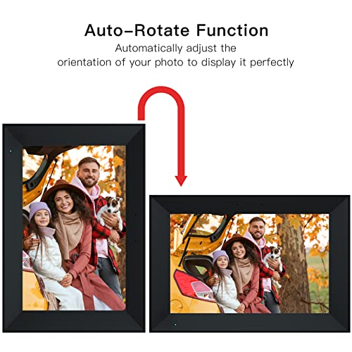 Digital Picture Frame Funcare 10.1 Inch WiFi Digital Photo Frame with IPS HD Touchscreen, Auto-Rotate,Auto Dim, Easy to Share Photos and Videos Instantly from Anywhere via APP