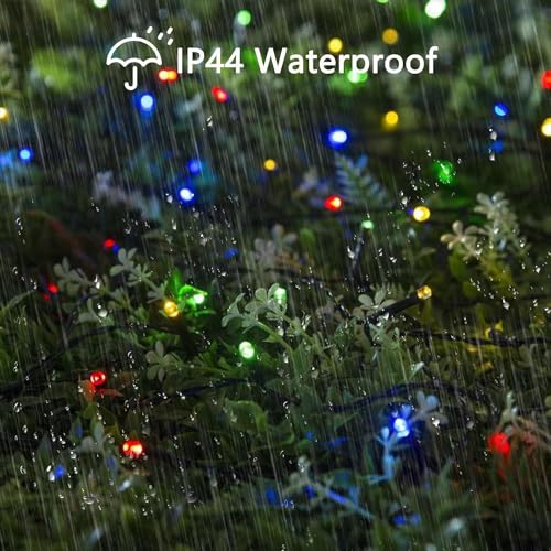 BHCLIGHT 95FT 240 LED Green Wire Christmas Lights for Outdoor/Indoor, Christmas Tree Lights with 8 Lighting Modes, Plug in String Lights for Christmas Decorations Party Wedding (Red&Cool White)