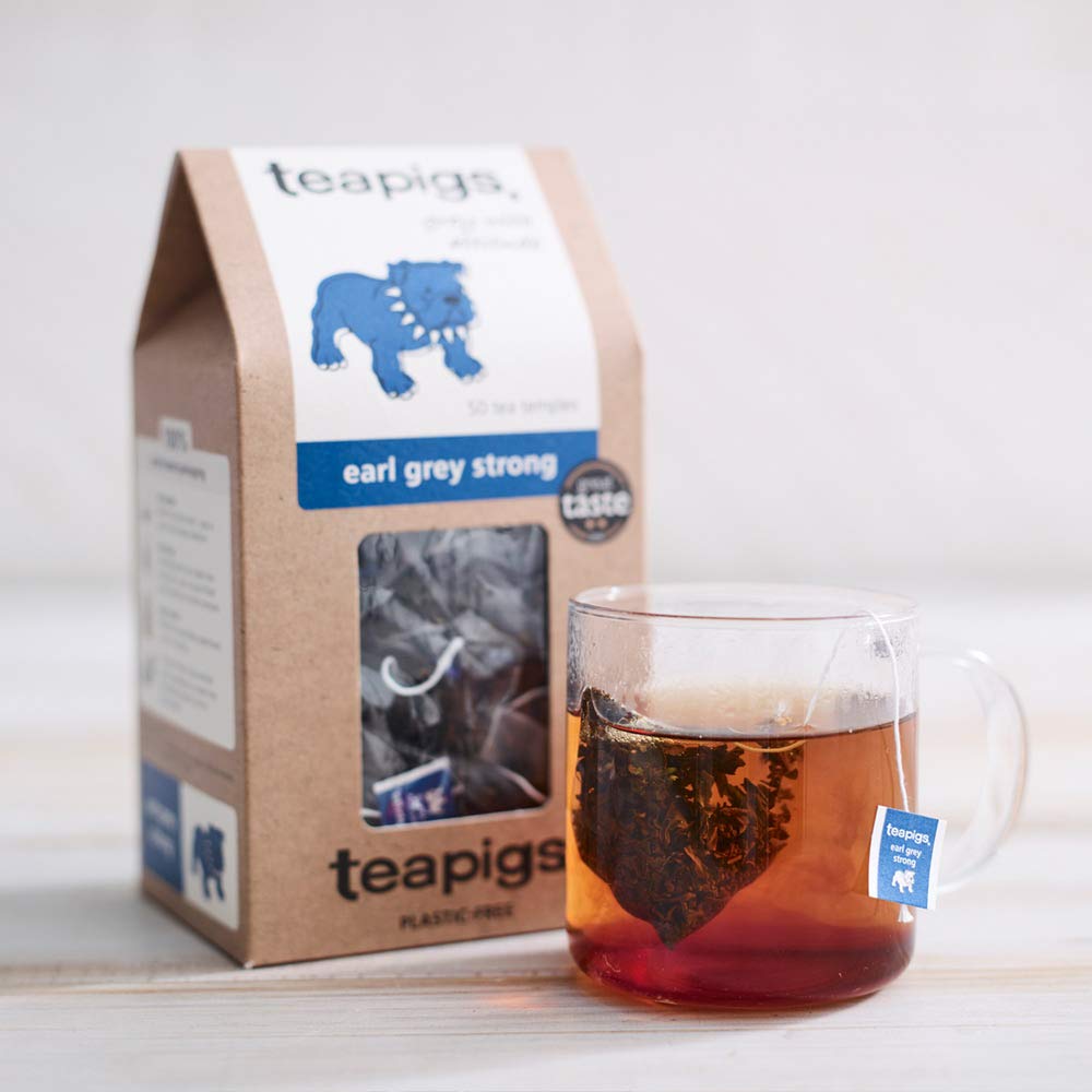 Teapigs Earl Grey Strong Tea Made with Whole Leaves (1 Pack of 50 Tea Bags)