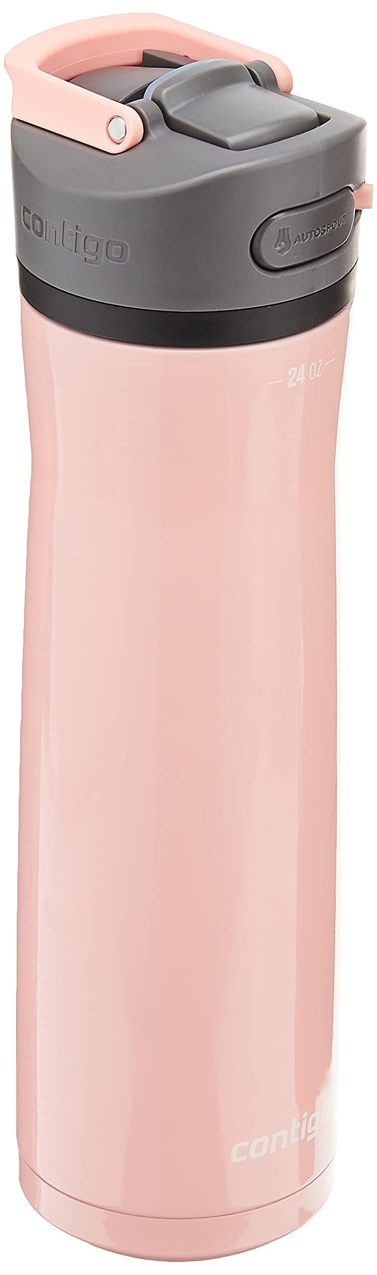 Contigo Ashland Chill 2.0, 24oz., Stainless Steel Water Bottle with AUTOSPOUT Lid, Pink Lemonade