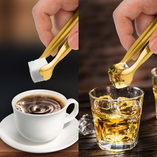 Mini Serving Tongs, Anytrp 18-Packs Stainless Steel Sugar Tongs, 4.3 inch Ice Tongs Kitchen Appetizers Tong for Coffee Bar, Tea Party, Desserts Party, Sugar and Ice Bucket