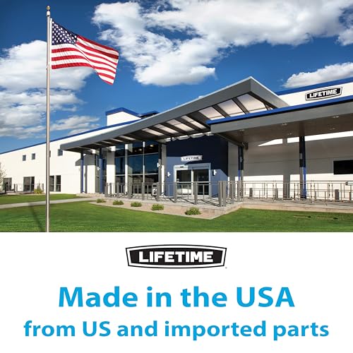 Lifetime Crank Adjust In Ground Tempered Glass Basketball Hoop, 54", Clear