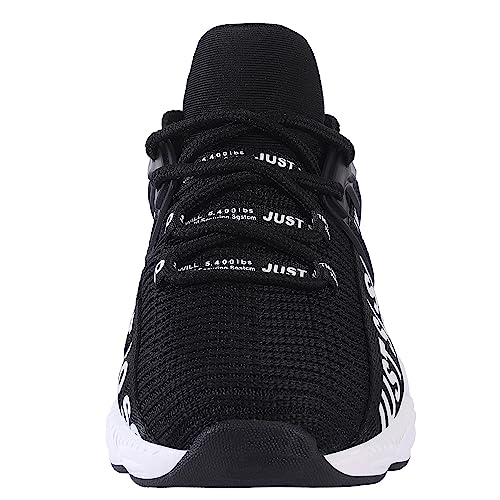 COKAFIL Boys Girls Running Shoes Tennis Lightweight Sneakers for Little Kids/Big Kids, Black, 5 Y/36 EU