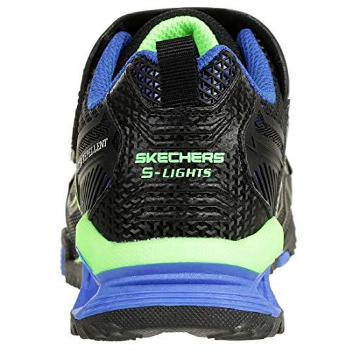 Skechers Boy's Hydro Lights Sneaker, Charcoal/Orange, 3 Little Kid